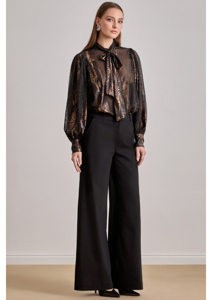 Cepli Siyah Gabardin Pantolon