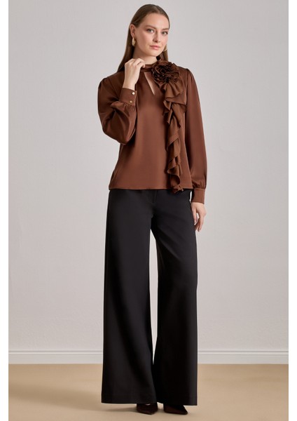 Cepli Siyah Gabardin Pantolon