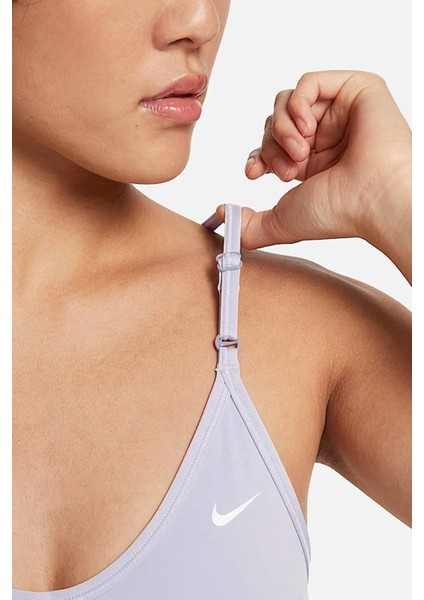 Dri Fit Indy V Neck Light Support Womens Bra Khaki Kadın Sporcu Sütyeni Lila-Sarı fırsatları