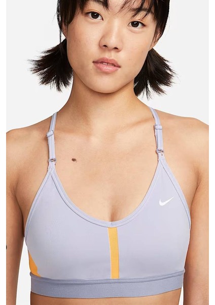 Dri Fit Indy V Neck Light Support Womens Bra Khaki Kadın Sporcu Sütyeni Lila-Sarı indirimleri