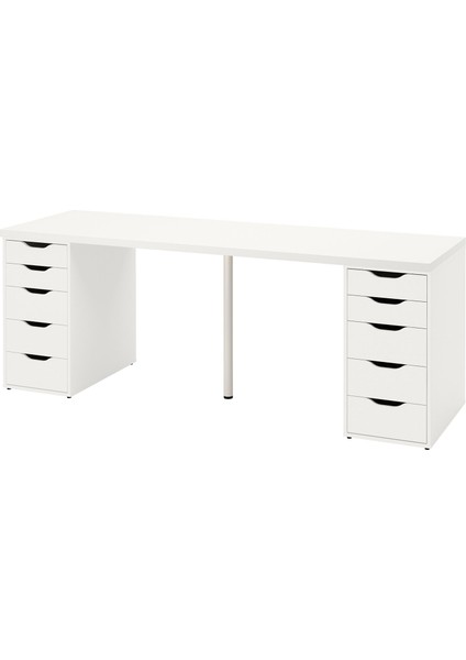 Alex Çalışma Masası Beyaz 200X60 cm Lagkapten Adıls