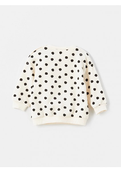 Lcw Baby Siyah H12 Bisiklet Yaka Minnie Mouse Baskılı Kız Bebek Sweatshirt ve Tayt 2'li Takım