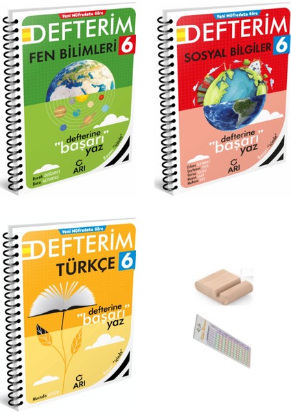 Arı 6. Sınıf Türkçe Sosyal Fen Defterim 2025-2026 Yeni Müfredat+Telefon Tutucu+Çözüm Ayracı