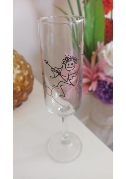 Vintage ''eros''desenli Dekoratif Flüt Kadeh & 21.5 cm modelleri