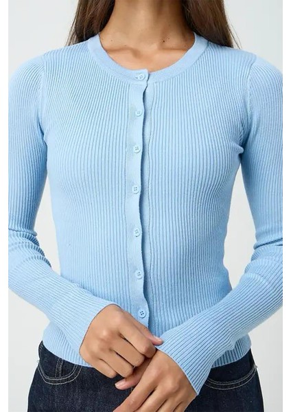 Mavi Düğmeli Uzun Kollu Kaşkorse Hırka MG2177 modelleri