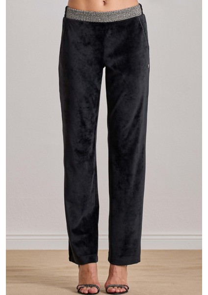 Günlük Giyim Siyah Kadife Pantolon fırsatları