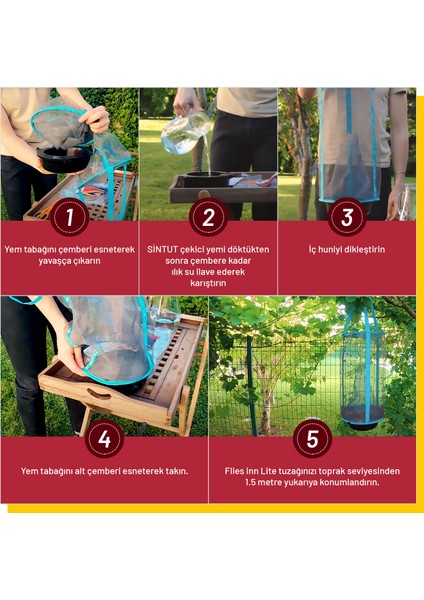 2 Adet Flies Inn Lite Karasinek Tuzağı ve 24 Adet Sintut Karasinek Çekici Yem modelleri