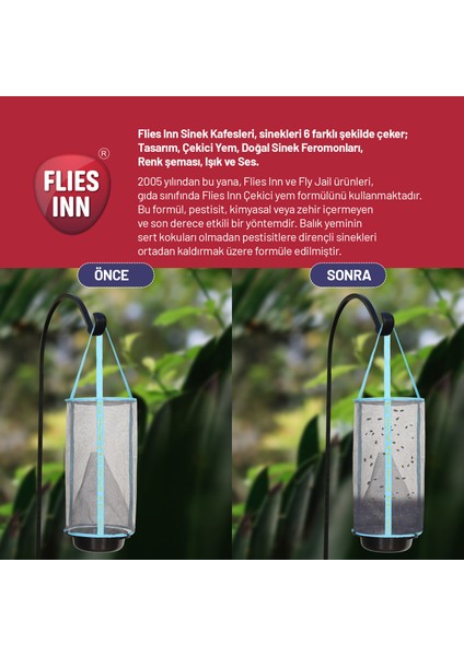 2 Adet Flies Inn Lite Karasinek Tuzağı ve 24 Adet Sintut Karasinek Çekici Yem fırsatları