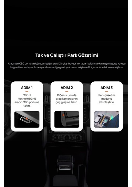 70MAI Obd-Iı Park Gözetim Kablosu (Tüm Type-C Kameralar ile Uyumlu) modelleri
