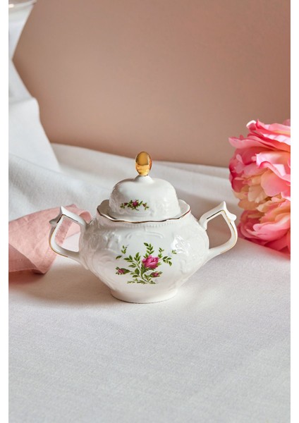 Vintage Rose Şekerlik 12 cm Krem