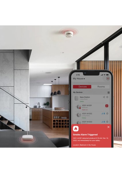 X-Sense Akıllı Duman Dedektörü (3x XS01-M + SBS50), SBS50 Baz Istasyonu Ile, Wi-Fi Duman Alarmı, X-Sense Ev Güvenlik Uygulaması ile Uyumlu, Kablosuz Bağlantılı Mini Yangın Alarmı, Model FS31 indirimleri
