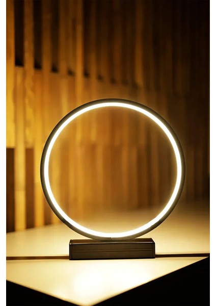 Nish Tasarım Kablolu Metal LED Masa Lambası – Dairesel Tasarım Gece Lambası modelleri