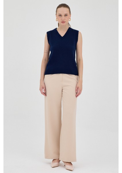 Laci Oversize V Yaka Kadın Süveter 2292 modelleri