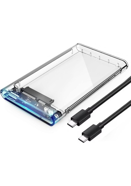 2.5” Hdd/ssd Şeffaf Harici Disk Kutusu – USB 3.0, Sata 3.0, 5gbps Hızlı Aktarım, LED Göstergeli, Tak-Çalıştır, 7–9.5mm Disk Uyumluluğu, Windows ve Mac Destekli | ZR1073