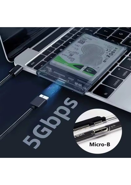 2.5” Hdd/ssd Şeffaf Harici Disk Kutusu – USB 3.0, Sata 3.0, 5gbps Hızlı Aktarım, LED Göstergeli, Tak-Çalıştır, 7–9.5mm Disk Uyumluluğu, Windows ve Mac Destekli | ZR1073 fırsatları