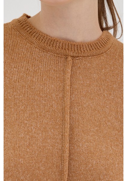 Taba Oversize Bisiklet Yaka Kadın Kazak 2345 fırsatları