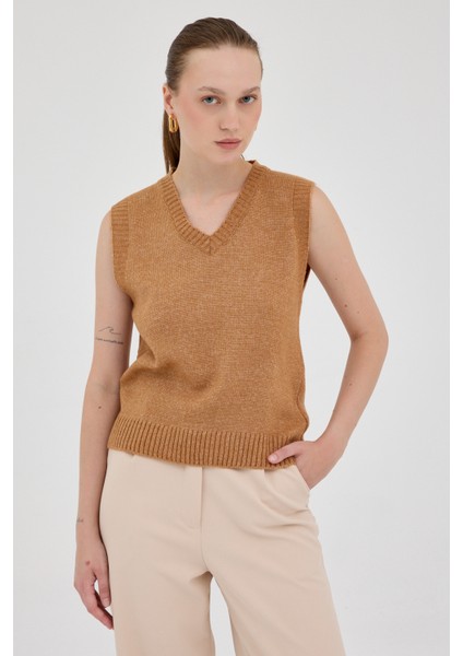 Taba Oversize V Yaka Kadın Süveter 2292 fiyatları