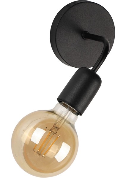 Mosso Endüstriyel Tarz Aşağı Işık Yönlü, E27 Duy Tipi, 2'li Siyah Metal Gövdeli Dekoratif Duvar Apliği fırsatları