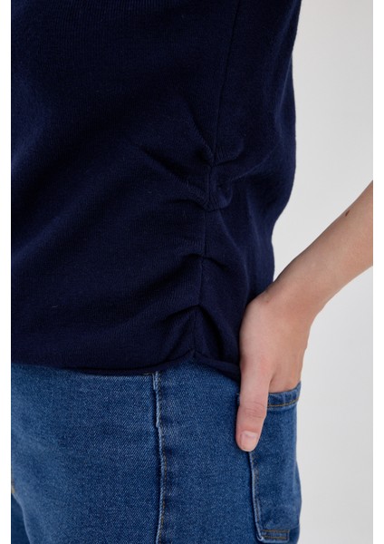 Laci Yanları Büzgülü Triko Bluz 2306 fırsatları