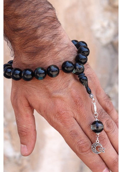 Yeşil Siyah Sürmeli Küre Kesim Maskot Efe Boy Toz Kehribar Tesbih 201024489 fırsatları