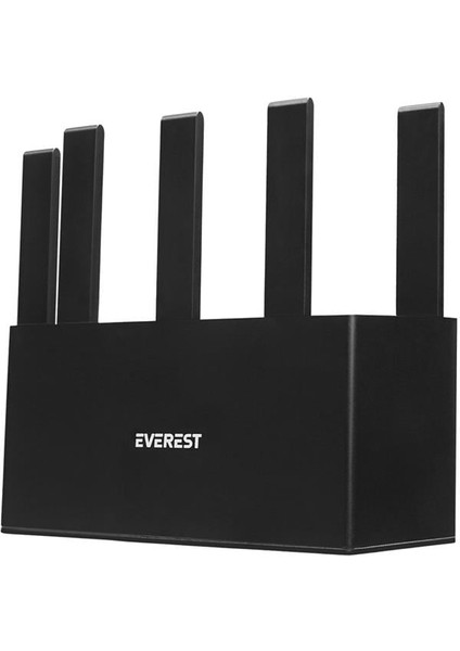 Everest EWR-X3000MBPS-V1 X3000MBPS Dualband 5*6dbi 1 Wan Port + 3 Lan Port Wi-Fi 6 Wisp+Ap+Repeater Destekli Kablosuz Wifi Router indirimleri