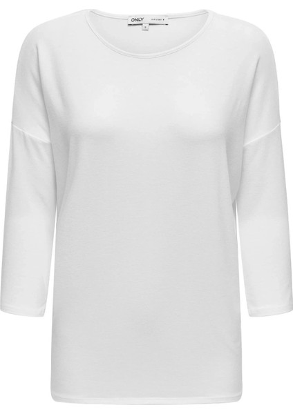 15157920 Genis Yaka Dirsek Kol Kadın Body - Ekru indirimleri