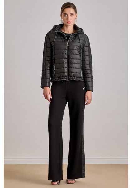 Cepli Siyah Kapitoneli Mont