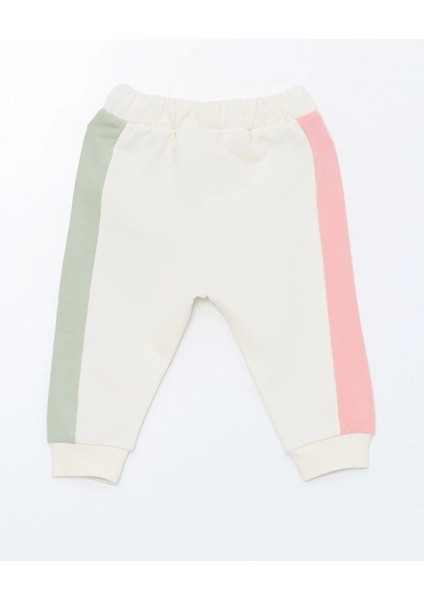 Lcw Baby Ekru Bisiklet Yaka Minnie Mouse Baskılı Kız Bebek Sweatshirt ve Tayt 2'li Takım indirimleri