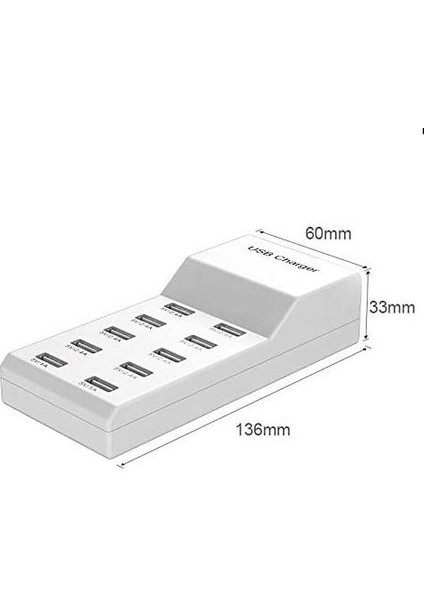10 Port Çoklu USB Şarj Istasyonu 10 Lu USB Şarj Cihazı indirimleri