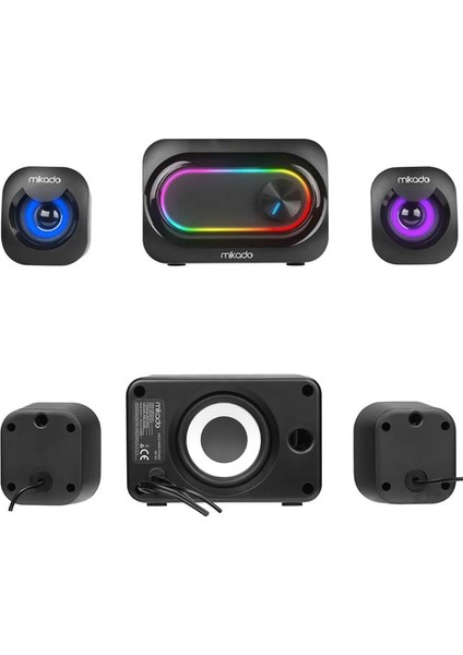 Mikado MD-511 5W+3W×2 USB Rgb Ledli 2+1 Gaming Speaker Hoparlör modelleri