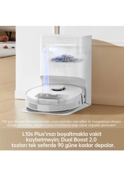 Vormax Emiş Sistemi ile L10S Plus Robot Süpürge Beyaz indirimleri