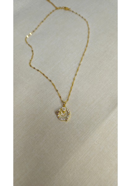 Kelebek Çharmlı Gold Çelik Kolye fiyatları