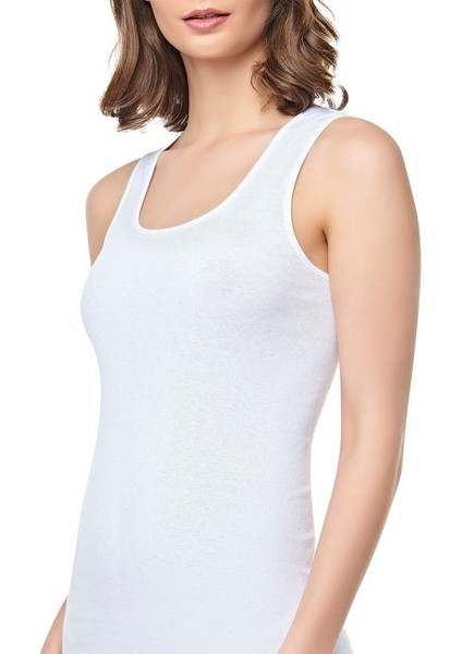 SKD0062 Seher Yıldızı Kadın Ribana Geniş Askılı Atlet 6'lı Eko Paket