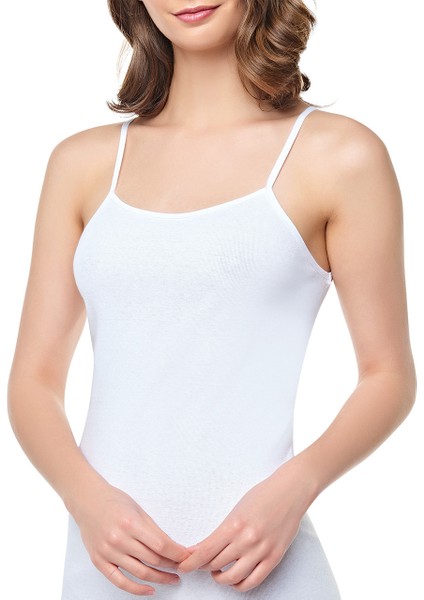 SKD0061 Seher Yıldızı Kadın Ribana Ip Askılı Atlet 6'lı Eko Paket