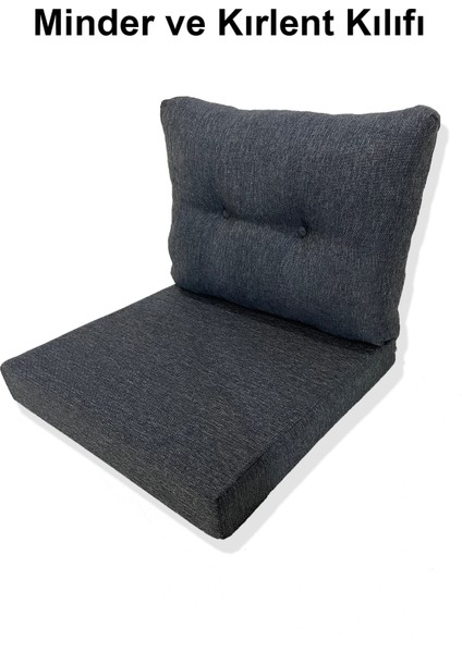 1 Adet Bahçe Balkon Mobilyası Minderi Kılıfı (1 Adet Minder, 1 Adet Kırlent Yanlızca Kılıf Gönderilecektir)