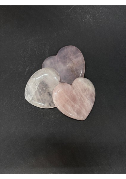 Pembe Kuvars Kalp Doğaltaş modelleri