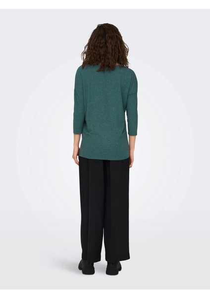 15157920 Genis Yaka Dirsek Kol Kadın Body - Petrol fırsatları