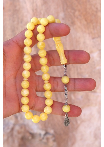 Sarı Renk Küre Kesim Damla Benzetmesi Beyrut Toz Kehribar Tesbih 201024492 fırsatları