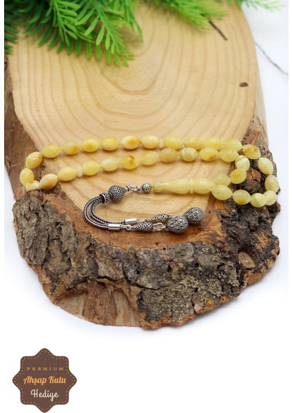 2'li Gümüş Püsküllü Arpa Kesim Orijinal Ukrayna Damla Kehribar Tesbih 201024494 modelleri