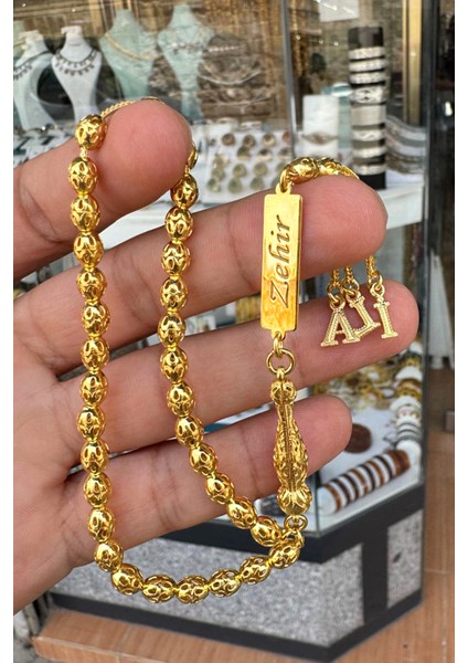 Arpa Kesim Altın Kaplama Gümüş Telkari El Işçiliği Isimli ve Harfli Tesbih 201024457 fiyatları