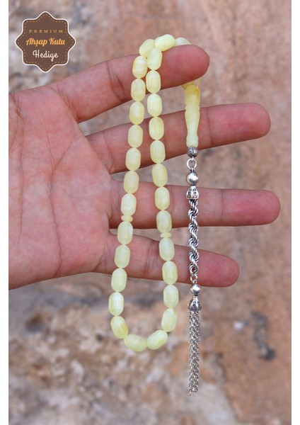 Gümüş Püsküllü Kapsül Kesim Ukrayna Damla Kehribar Tesbih 201024526 fiyatları