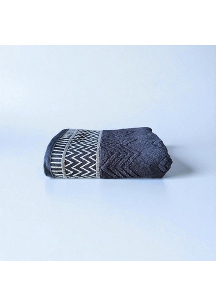 %100 Pamuk Zigzag Yüz Havlusu (50X90 Cm)