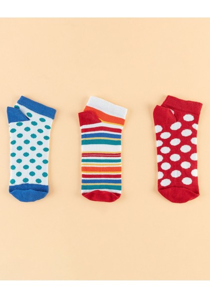 Pêcher Kadın 3'lü Patik Çorap
