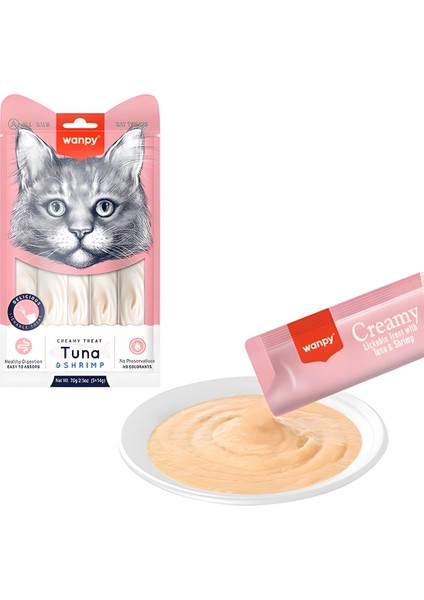 Ton Balıklı ve Karidesli Krema Kedi Ödülü 40GR x 5 Adet