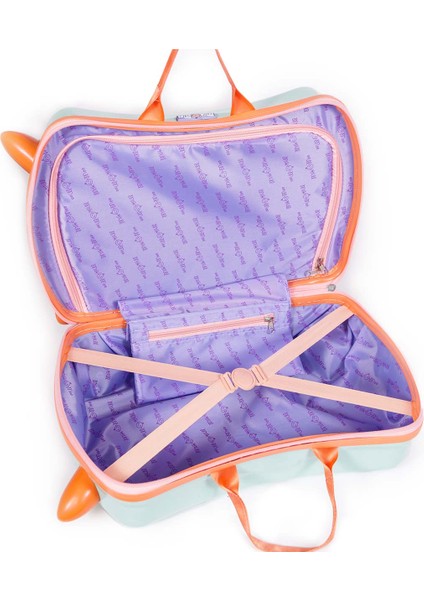 Jungle Friends Binilebilir Çocuk Valizi, 360° Tekerlekli, Ayak Destekli