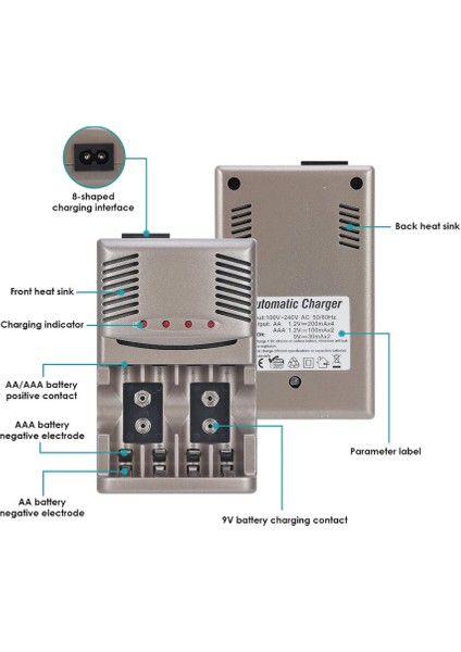AAAAA9V Şarj Edilebilir Pil Uyumlu Şarj Cihazı fiyatları