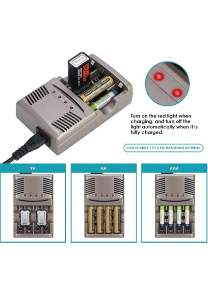 AAAAA9V Şarj Edilebilir Pil Uyumlu Şarj Cihazı modelleri