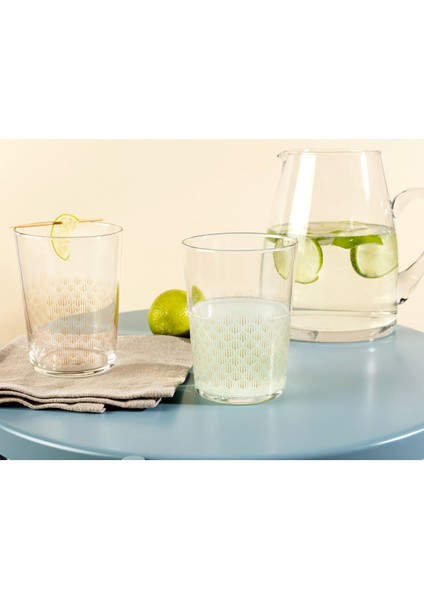 Golden Rain Pierretta 4 Lü Meşrubat Bardağı Seti - 510 ml