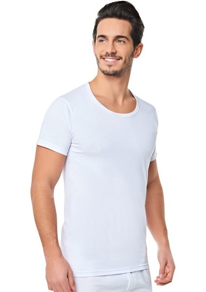 Erkek Penye Atlet Bisiklet Yaka 6'lı Eko Paket