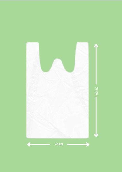 Posetciniz 45X75 50 Adet Beyaz Kurban Poşeti